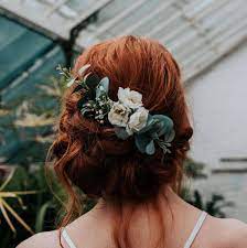 Sage Eucalyptus Wild Rose Wedding Bridal Hair Comb Bridal Flower Hair Comb Bridal Hair Flowers Bohemian Wedding Hair