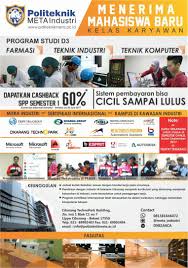 Lowongan kerja lowongan kerja operator produksi pt. Share Yah Guys Bagi Kalian Politeknik Meta Industri Facebook