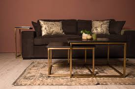 137x47x60 cm type 5522 015 05 beine 2er set mangoholz couchtische levi gold schwarz rund beistelltisch sofatisch. Couchtisch Set Gold Schwarz Massivholz Tisch Industrial Bei Mobelhaus Hamburg