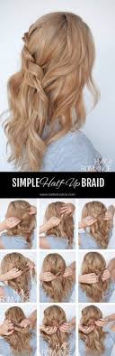 A collection of half up, half down hairstyles. Try This Simple Half Up Braid Tutorial Hair Romance