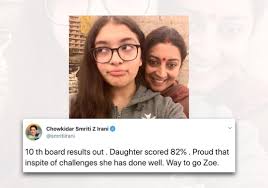 Shah rukh khan, smriti irani share a bond and we had no idea about it. Proud That Daughter Got 82 In Class 10 Despite Challenges Irani