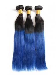 See more ideas about hair, brazilian straight hair, human hair. Ombre Weave Bundles Straight 1b Blue Color Virgin Brazilian Hair Bundles Rewigs Co Uk