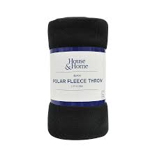 Spend this time at home to refresh your home decor style! House Home Polar Fleece Throw Black Big W