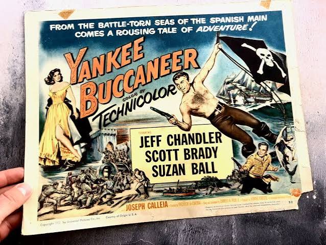 Mid Century Cinema Lobby Card Poster - Yankee Buccaneer - 1952 - Etsy