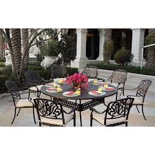 It is sometimes difficult to find a dining set that fits your needs completely. Sicily 9 Piece Dining Set With Seat Cushions 72 Inch Round Dining Table Antique Bronze Finish Outdoor Dining Set Luxury Outdoor Furniture Outdoor Dining