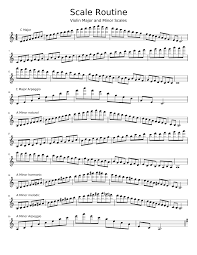 It has no sharp or flat notes. Major And Minor Scales Violin Sheet Music For Violin String Methods Exercises Musescore Com
