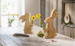 Deko Hasen Mit Vase Holz 2er Set Osterdeko Tischdeko Tisch Holzhasen Ostern Vase Ostern Tischdekoration Osterdeko Ostern Basteln Holz