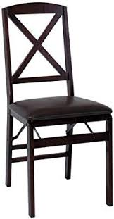 Amazon Com Cosco Espresso Wood Folding Chair With Vinyl Seat X Back 2 Pack Chairs Wood Folding Chair Wood Dining Chairs Wood Folding Table