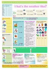 What S The Weather Like Weather Vocabulary English Lessons Teaching English Grammar