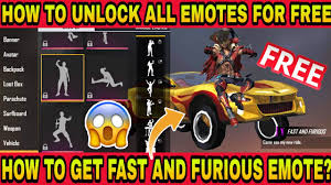 How To Unlock All Emotes In Freefire How To Get Fast And Furious Car Emote 101 Working Trick Youtube Free Game Sites Hack Free Money How To Get Faster