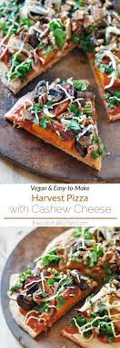 Vegan Harvest Pizza With Cashew Cheese The Colorful Kitchen Recipe Vegan Pizza Recipe Harvest Pizza Delicious Vegan Recipes