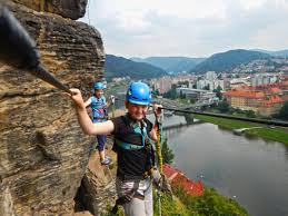 Ronda full body harness for via ferrata and rock climbing in. Via Ferrata Bohmische Schweiz