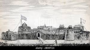 Bombay castle 18th century hi-res stock ...