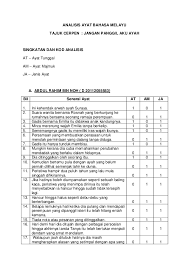 Antologi cerpen remaja jawa tengah. Doc Analisis Ayat Bahasa Melayu Tajuk Cerpen Jangan Panggil Aku Ayah Adim Najwa Academia Edu