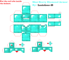 Papercraft Mini Heavy Diamond Armor Minecraft Printables Minecraft Crafts Minecraft Designs