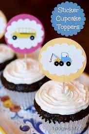 Diy Cupcake Toppers Using Cardstock And Stickers Cupcake Toppers Diy Cupcake Toppers Free Diy Cupcakes