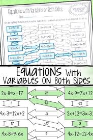 Look at the lesson on solving equations with the variable on. Math Worksheets Equations With Variables Inspirations Jaimie Bleck Multi Step On Both Multi Step Equations Variables On Both Sides Coloring Worksheet Answers Worksheet Create Your Own Worksheet Motorbike Math Games Easy Christmas