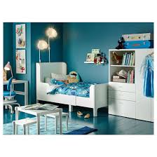 Busunge White Extendable Bed 80x200 Cm Ikea In 2020 Kids Bedroom Furniture White Bedding Indian Bedroom