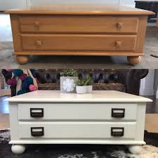 Before After Coffee Table Makeover Painted In General Finishes Antique White Milkpaint Antique White Coffee Table Coffee Table Refinish Coffee Table Makeover