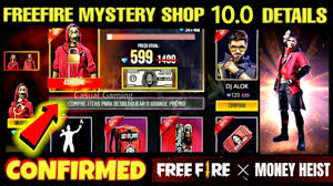 Free Fire New Upcoming Mystery Shop 10 0 In September 2020 Money Heist Event Free Fire New Event Youtube