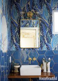 Dark blue feels masculine strong and cozy. 12 Best Blue Bathroom Ideas How To Decorate Blue Bathrooms