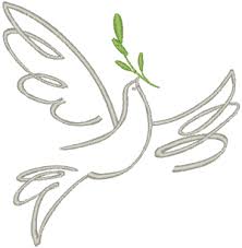 Ascending Dove With Olive Branch Embroidery Design Brazilian Embroidery Ribbon Embroidery Embroidery Designs
