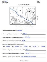 Worksheet Topographic Map Practice Editable By Nys Earth Science And Living Environment Regents In 2020 Map Worksheets Topographic Map Topographic Map Activities