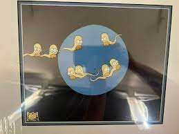 The Simpsons Homer's Sperm Sample Production Animation Cell W/ COA |  eBay