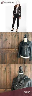 Vince Asymmetric Paper Leather Jacket Very Good Preowned Condition Last 3 Photos Show Minor Wear One Sleeve Does Clothes Design Leather Jacket Vince Jackets