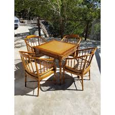 As with all of our products, we are more than happy to customize orders so you get the perfect solution for your needs. Bamboo Card Table And Chairs Chairish Game Table And Chairs Card Table And Chairs Table And Chairs