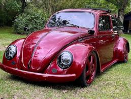 Image result for Poppy Red 1961 Beetle