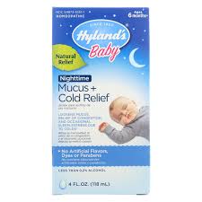 Hylands Baby Nighttime Mucus Cold Relief Natural Relief Of Congestion Occasional Sleeplessness Due To Colds 4 Ounces