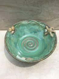 Seafoam Green Shell Serving Bowl Beach Theme Serving Bowl Etsy Ceramics Bowls Designs Ceramic Bowls Ceramic Texture