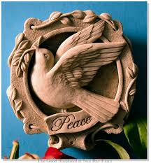 Carruth Studios Dove Of Peace Bird Hand Cast Sculpture Natural Stone Finish