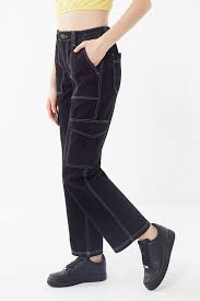 Bdg High Waisted Contrast Stitch Skate Jean Black Alternative Fashion Fashion Jeans Outfit Women
