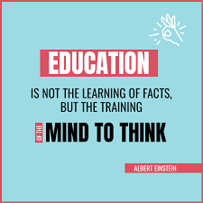 Education Is Not The Learning Of Facts But The Training Of The Mind To Think Albert Einstein Education In 2020 Teaching English Online Wellness Advocate Doterra