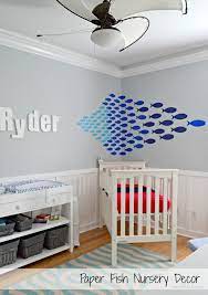 Paper Fish Nursery Decor Sew Woodsy Fishing Nursery Fish Nursery Decor Toddler Boy Room Themes