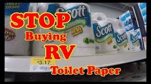 You don't need special toilet paper, but you do need paper that dissolves easliy and completely, to prevent possible blockage when you dump your black tank. No More Buying Rv Toilet Paper Youtube