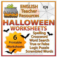 Haunted house crossword puzzle solution. Halloween Worksheets For Kids Woodward English