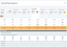 The exact time in southampton during the night the air temperature drops to +15.+17°c, dew point: Met Office Forecasts Rain In Southampton Today Daily Echo