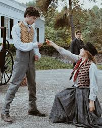 Gerwig compiled a bible filled with cultural references: Timothee Chalamet And Saoirse Ronan In Little Women Timothee Chalamet Woman Movie Indie Movies