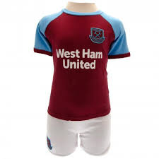The shirt, which will also be worn in european competition, is mainly claret in design with sky blue sleeves which are panelled down the arm. West Ham United Fc Shirt Short Set 18 23 Mths Sk Football Uniforms
