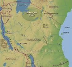 Click here and draw a rectangle over the map to precisely define the search area. Serengeti Map Tanzania