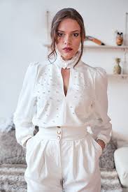 Check spelling or type a new query. Blouse De Ceremonie Chemise Blanche Femme Chic Chemise Col Etsy