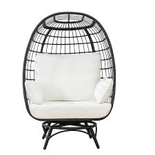 wellow baytree egg swivel patio chair with cushions joss main cuddle chair lounge chair outdoor patio chairs