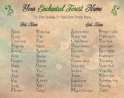 Enchanted Forest Name Generator Funny Name Generator Fantasy Names Name Generator