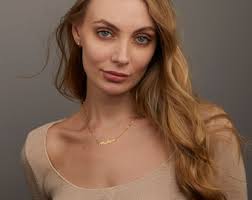 14K Gold Name Necklace, Personalized Name Pendant Necklace, Custom Name  Necklace, Minimalist Name Jewelry for Women, Gift for Her