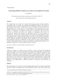 Pdf Increasing Antibiotic Resistance In A Tertiary Care Hospital In Sri Lanka