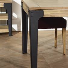 Check out our table bois et metal selection for the very best in unique or custom, handmade pieces from our kitchen & dining tables shops. Table A Rallonges Bois Et Metal 260 Cm Baltimore