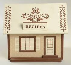 Pfaltzgraff Village Made In Usa Wooden Recipe Box House Recipe Box Wooden Metal Recipe Box Pfaltzgraff